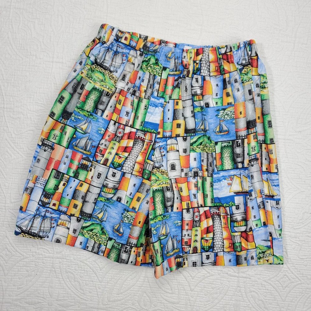 Fun Buildings Town Shorts kids 8/10